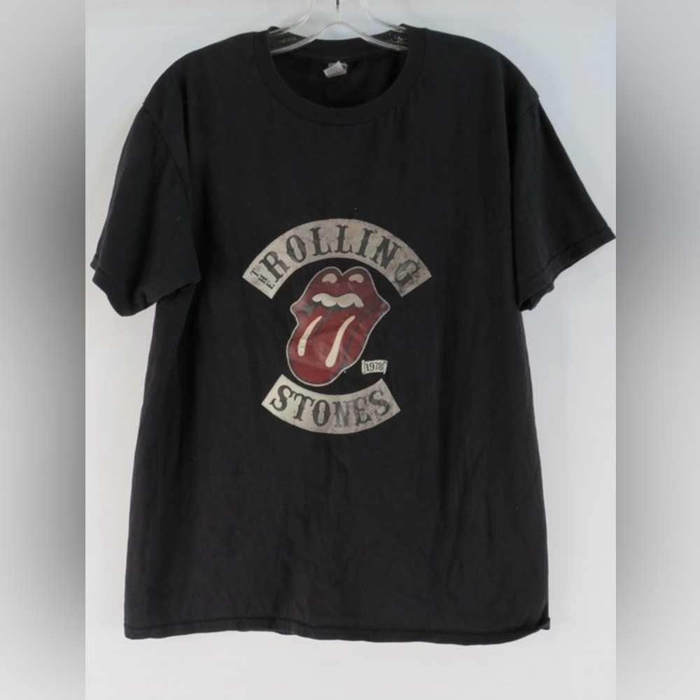 The Rolling Stones Black T-Shirt – Size Large[G1275] Gilden